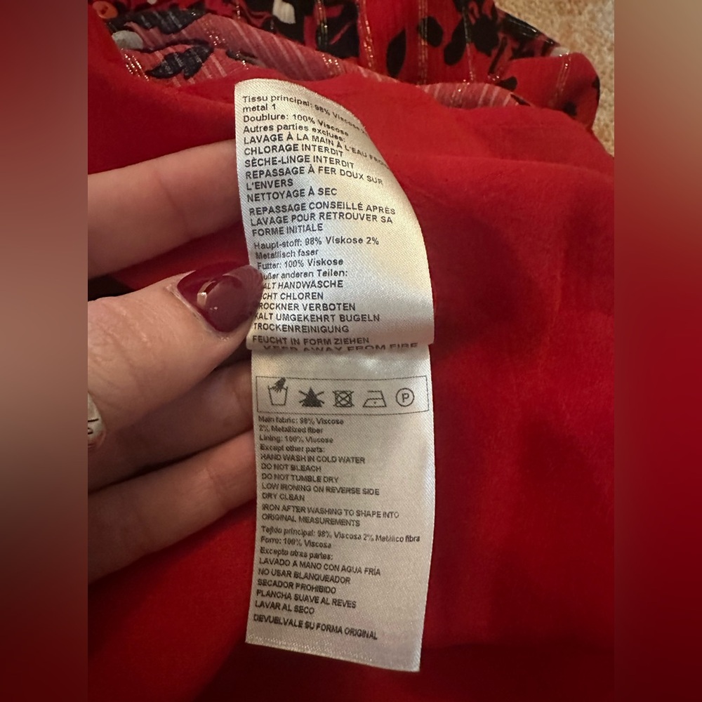 ba&sh Elfe Midi Dress rouge dress size medium size 2 style 1E19ELFE designer - Picture 8 of 10